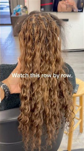 Row by Row Boho Braid Transformation #hairstyle #trending