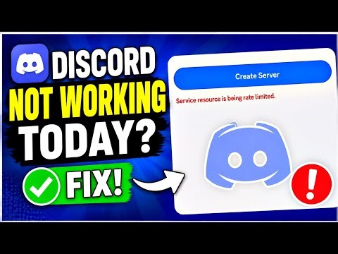 Discord Service Resource Is Being Rate Limited | Discord Server Down Today | Discord Not Working