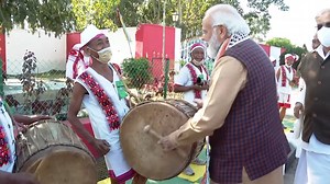 9.3K views · 144 reactions | PM Modi shares "memorable moments" from his visit to Manipur, plays musical instrument with performers | Hindustan Times | Facebook