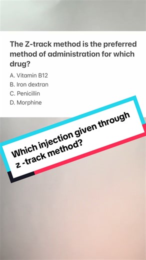 Which injection given through z track method?#nclex #nclexrn #nclexprep #nclextips #nclexstudying