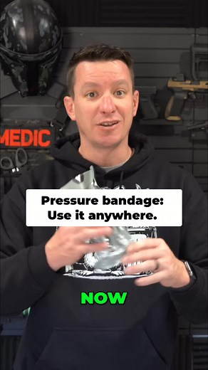 Pressure bandages are incredibly versatile. You can use them to bandage wounds on your neck, abdomen, arms, legs, groin, shoulders, and armpits. Basically, anywhere you can put gauze, you can wrap it with a pressure bandage. #PressureBandage #FirstAid #WoundCare #MedicalTips | Civilian Medical Podcast