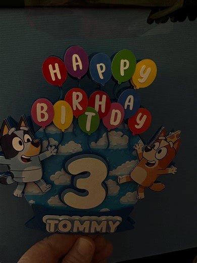 Blue 3D Cake Topper - Etsy