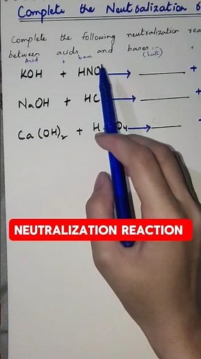 Complete the Neutralization reaction | Neutralization reaction #shorts