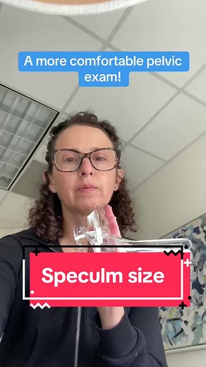 Speculum Size & Your Pelvic Exam - ask your provider for an XS Speculum (and lets stop calling them “pediatric” speculums 🙄) If you experience discomfort with your pelvic exams or its your first - don’t be afraid to ask for them to use an extra small speculum. #pelvicexam #gyno #speculum #speculumexam