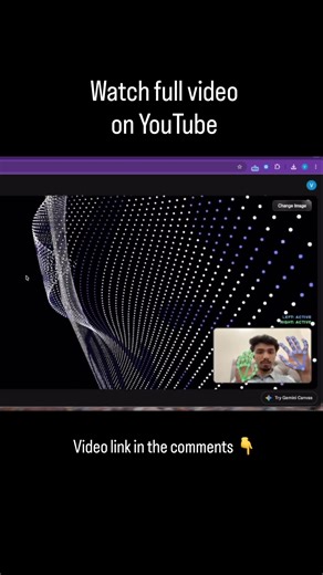 Built AI-powered 3D particle Image Curtain using Gemini #ai #gemini #vibecoding