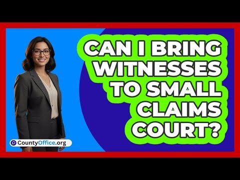 Can I Bring Witnesses To Small Claims Court?