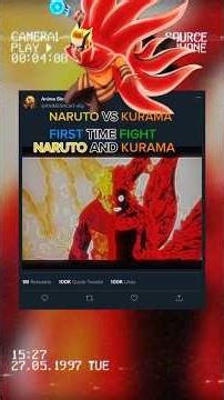 NARUTO VS KURAMA 🔥😈#naruto #kurama #bestfight