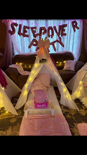 🎈Happy Birthday to our birthday queen Andie! Andie’s party showcased our new package!🎈⛺️ 🎉✨ NEW Slumber Party Package Alert! ✨🎉 Get ready to make sleepovers extra special with our brand-new Slumber Party Setup! 💤💖 Each guest gets their own cozy tent complete with a soft mattress, twinkling lights, and adorable themed embellishments — creating the ultimate sleepover vibe. Perfect for birthday celebrations during the colder months or a fun night in with friends! From dreamy themes to picture