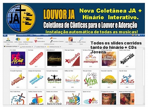 Coletânea Louvor JA - Instalador 23.0.22.0 - Set-2022 com Hinario 2022 -