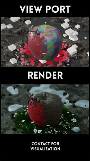 Satisfying Apple Peel Transition (C4D & Redshift) | Motion_Grid_Studio