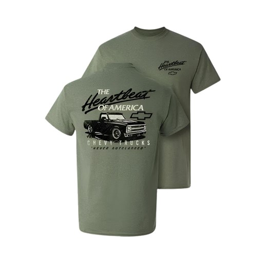 Chevy Trucks Heartbeat of America Graphic T-shirt: Vintage Cotton Streetwear Top - Etsy