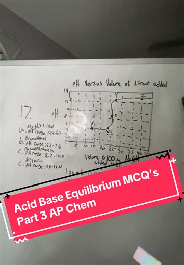3rd and final part of the acid base equilibrium quiz from myap #ap #apchem #apchemistry #chem #chemistry #science #stem #getout