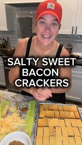 SALTY SWEET BACON CRACKERS!! YES, you read that right!!! BACON! #redshedacres #food #recipe #easyrecipes #fyp #foryoupage #foryoupageofficiall #bacon #appetizer #partyfood #saltysweet | Red Shed Acres