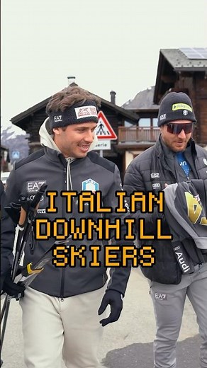 Italian downhill skiers vs Cross-country 🙈😎
