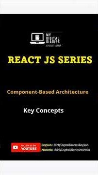 Key Concept of Component based architecture #reactjs #marathitech #shortvideo