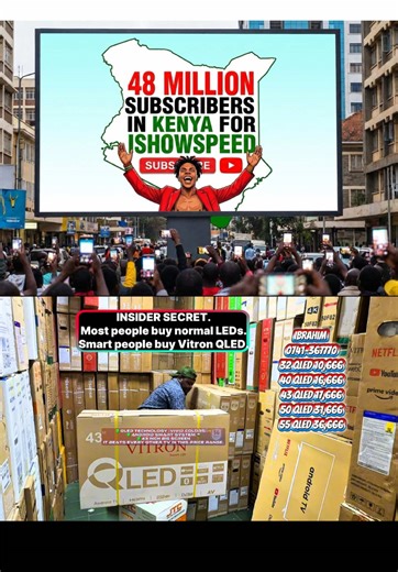 Vitron 43-inch Frameless QLED Smart TV for only Ksh 17,666. What is the difference between Normal LED and QLED? ✅ Normal TV: Uses standard backlight. Colors are okay, but can look washed out. ✅ Vitron QLED: Uses Quantum Dots. These are tiny crystals that make the red richer, the green greener, and the blue brighter. 🌈 Result: You get a picture quality that looks twice as expensive as the price tag. Key Features: 🔹 Smart Android OS: Netflix, YouTube, and Apps ready. 📶 🔹 Inbuilt Decoder: Watch