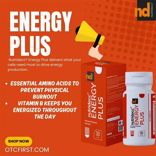 Nutri Decc on Instagram: "Energy built for champions. 🥇 #EnergyPlus #StayCharged #BoostEndurance #NoMoreFatigue #NaturalEnergyBoost #WellnessFuel #ActiveLifestyle #OTCFirst #Nutridecc #SupplementGoals #DailyEnergy #BeatBurnout #FitnessSupport #PowerThrough #HealthInCapsules"