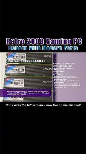 Patriot DDR2 4GB Low Latency – Retro RAM Spotlight!