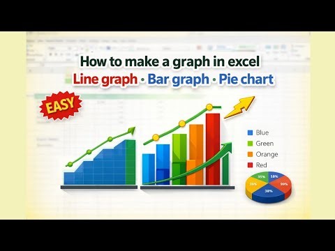 How to make a graph in excel | Line graph Bar graph Pie chart
