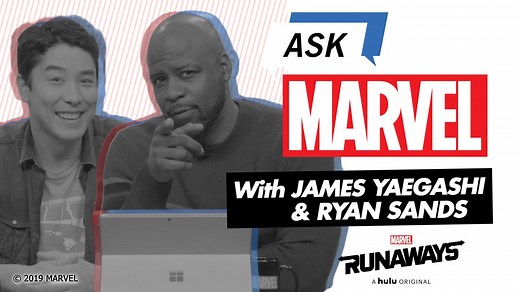 8.2K views · 70 reactions | What's it like working with Old Lace? Who are the most evil parents on "Marvel's Runaways"? Super-dads James Yaegashi (Robert Minoru) and Ryan Sands (Geoffrey Wilder) answer these questions and more on a new #AskMarvel! | Marvel | Facebook