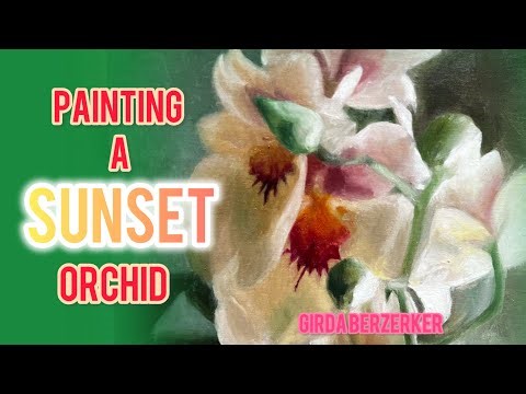 Painting a SUNSET Orchid in Real Time