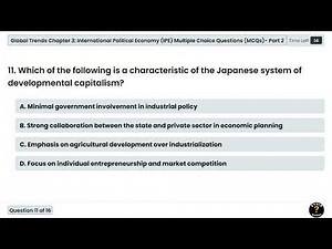 Global Trends Chapter 3: International Political Economy MCQs Part 2 | #MCQs