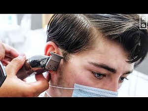 SLICK BACK HAIRCUT WITH LONG SIDES *Smart Medium Length Haircut* | Transformation Series #13