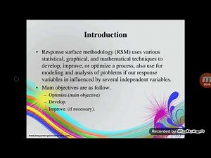 Response surface methodology