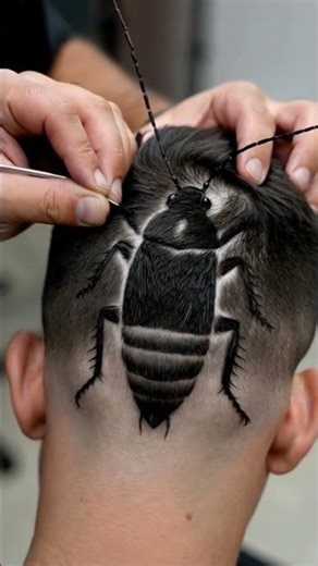 Crazy Insect Hair Tattoo 🐜😱 #US #HairTattoo