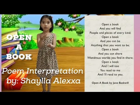 Open A Book | Poem Interpretation by Shaylla Alexxa | KG2
