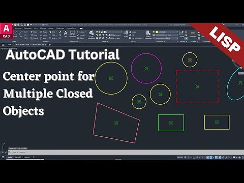 AutoCAD Lisp Tutorial: Creating Automatic Center Points for Multiple Objects