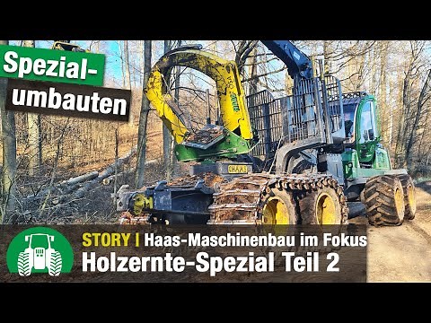 John Deere Forsttechnik | Waldarbeit mit Haas Maschinenbau Teil 2 | Rückezug/Uni Winch | Lauer Forst