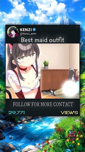 Best maid outfit 😍💓 || #anime #animeedit