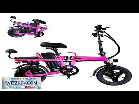 Pink color 14 Inch Foldable Electric Bicycle 330 Pound Loading 20 MPH