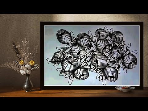 Pattern 368|How to draw floral pattern|zentangle art|doodle art|easy art|relaxing art|beginners art