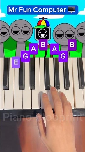 Mr Fun Computer Sprunki on the piano #incredibox #piano #tutorial