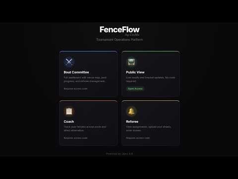 FenceFlow by CozMx— AI-Powered Fencing Tournament Operation Agentic System