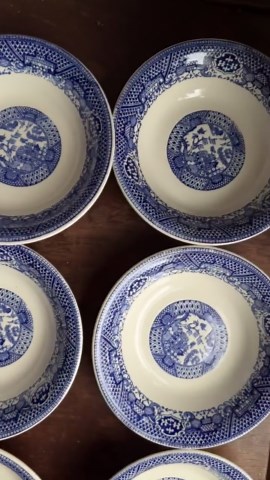 Vintage Blue Willow Cereal Soup Bowl: Classic Chinoiserie Dinnerware 6.75” Serving Bowl Unmarked Oriental Tableware - Etsy