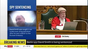 9.5K views · 110 reactions | BREAKING: Former British embassy security guard David Smith is sentenced to a total of 13 years and two months for spying on behalf of Russia Read more here  https://trib.al/MZC6jJ9  Sky 501, Virgin 602, Freeview 233 and YouTube | Sky News | Facebook