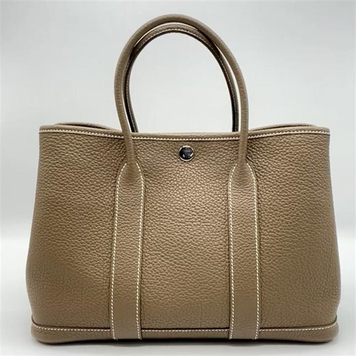 Hermès Garden Party TPM Etoupe Negonda | Etoupe | Leather: Negonda | Hardware: — | Stamp U (2022)