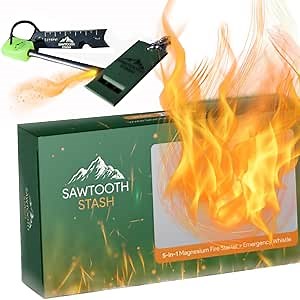 Amazon.com: Sawtooth Stash 5-in-1 Magnesium Fire Starter Kit : Sports & Outdoors