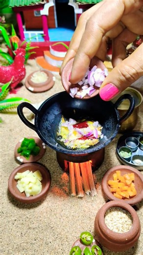 Mini Suji Upma Recipe 🤤 #viral #trendingshorts #dollhouse #miniature