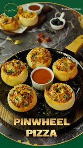 Pinwheel Pizza Recipe #pinwheelpizza #createthemagic #recipereels | SuperChef