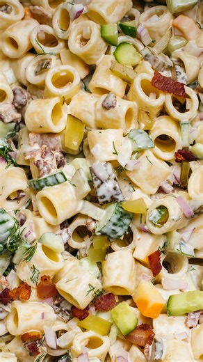 DILL PICKLE BACON PASTA SALAD