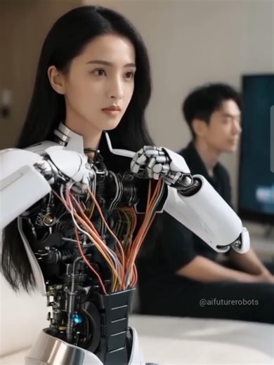 Beautiful Robot reveal her inner body - AiFuture Robots.