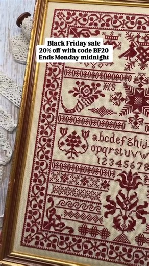 Historical Sampler Company - cross stitch patterns and kits | 24 hours left of our 20% Black Friday deal - all of these gems from our catalogue are included too! Use code BF20 at checkout ❤️ ends... | Instagram