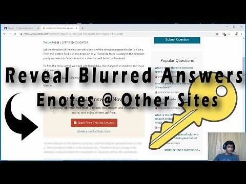 Life Hack: Reveal Blurred Answers [Math, Physics, Science, English]