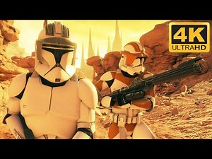 EPIC GEONOSIS BATTLE — Clones Push the Droids Back | Star Wars Battlefront 2 (4K)