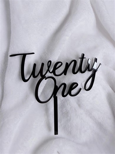 Twenty One Black Acrylic Cake Topper - Etsy