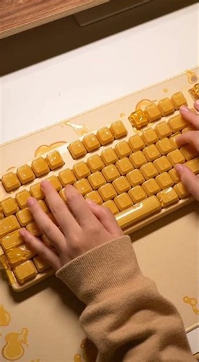 Honey Keyboard ASMR 🍯 Satisfying Squishy Typing (No Music) #asmr #asmrkeyboard #honeykeyboard